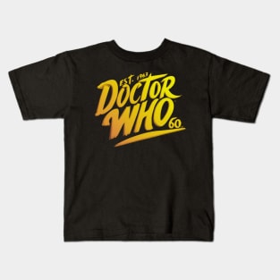 Doctor who 60 Gradient yellow orange colors Kids T-Shirt